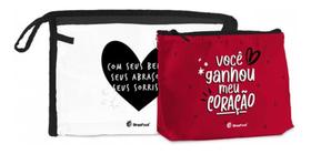 Kit Organizador Maquiagem - 2 Bolsinhas - Estampas 26x19 cm - Brasfoot Presentes Kit Organizador Maquiagem - 2 Bolsinhas - Estampas 26x19 cm - Brasfoot Presentes