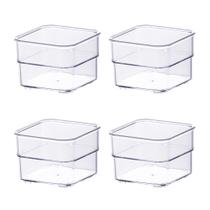 Kit Organizador Modular 4 Pcs para Gaveta em Acrílico Diamond