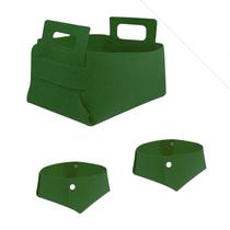 Kit Organizador Multiuso Cesta Decorativa - Verde Escuro