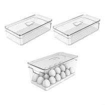 Kit Organizador Ovos 36un + 2 Clear Fresh - Transparente Kit Organizador Ovos 36un + 2 Clear Fresh - Transparente