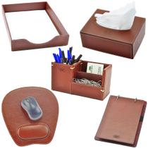 Kit Organizador para Escritório BRINDISI em Couro Galvani Kit Organizador para Escritório BRINDISI em Couro Galvani
