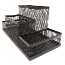 Kit Organizador para Escritório com 4 Partes Preto Kit Organizador para Escritório com 4 Partes Preto