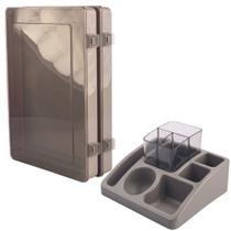 Kit organizador para escritório porta trecos / lápis + pasta rígida para documentos Plasutil