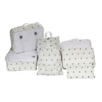 Kit organizador para mala de viagem 7 peças - cactus