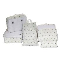 Kit organizador para mala de viagem 7 peças - cactus