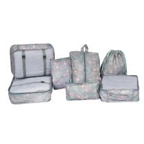 Kit organizador para mala de viagens 7 peças azul flamingo Kit organizador para mala de viagens 7 peças azul flamingo