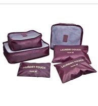Kit organizador para malas de poliéster 6 peças Kit organizador para malas de poliéster 6 peças