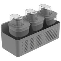 Kit Organizador Parede Armário 3 Dispenser Flow 1L Cozinha Potes Mantimentos Multiuso Produtos Limpeza Alimentos Kit Organizador Parede Armário 3 Dispenser Flow 1L Cozinha Potes Mantimentos Multiuso Produtos Limpeza Alimentos