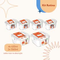 Kit Organizador Pote Geladeira Frutas, Verduras, Saladas Diversos Tamanhos com Travas, Cesto Válvula