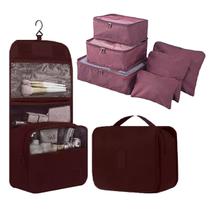 Kit Organizador Pra Viagem Necessaire + Bolsa Organizadora