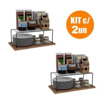 Kit Organizador Prateleira Sapateira 22cm 2 Unidades 100%aço