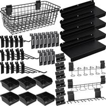 Kit Organizador Slatwall BeapTcely com 40 Peças para Armazenamento de Garagem Kit Organizador Slatwall BeapTcely com 40 Peças para Armazenamento de Garagem