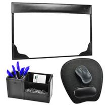 Kit Organizador VARESI em Couro para Escritório Galvani