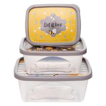 Kit Organizador Versátil Retangular 3 pçs Abelhas Jaguar