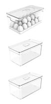 Kit Organizadores Geladeira Porta Ovos 36 Ovos E 2 Porta