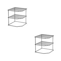 Kit Organizadores Prateleira 2pcs Preto Fosco Aramados Schmitt Kit Organizadores Prateleira 2pcs Preto Fosco Aramados Schmitt