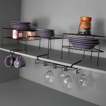 Kit Organizadores Prateleiras Armário Cozinha 6 peça Aramado