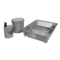Kit Organize Sua Pia Basic Cinza Frio 99400/1499 Coza
