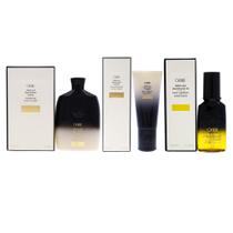 Kit Oribe Gold Lust - Shampoo, Condicionador e Óleo (8.5oz/6.8oz/1.7oz) - Reparação e Restauração