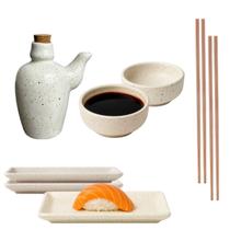 Kit Oriental 2 Pessoas Porcelana Creme Mesclado 60ml Kit Oriental 2 Pessoas Porcelana Creme Mesclado 60ml