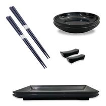 Kit Oriental P/2 Pessoas Molheira Hashi Prato Descanso Hashi - AC