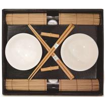 Kit Oriental Sushi 8 Peças Hashi Bowl Esteira Suporte Kyoto Yoi