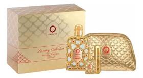 Kit Orientica Royal Amber Edp 80ml + Edp 7.5ml + Porta Perfume + Necessaire