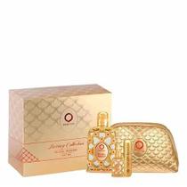 Kit orientica royal amber luxury collection edp 80ml + edp 7,5ml + porta perfume + necessaire