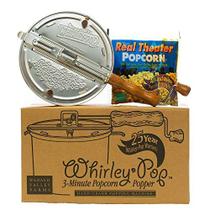 Kit original Whirley-Pop Popper - Engrenagens de nylon - Prata - 1 kit de estalo com tudo incluído para teatro real - Wabash Valley Farms