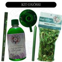 Kit Orixás com 1 Alfazema 500mL Banho de Ervas 40g 1 Castiçal 1 Vela 1 Caixa Incenso
