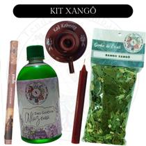 Kit Orixás com 1 Alfazema 500mL Banho de Ervas 40g 1 Castiçal 1 Vela 1 Caixa Incenso