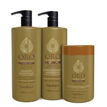 Kit oro therapy - shampoo 1lt + condicionador 1lt + máscara 1 kg natumaxx