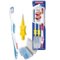 Kit Ortodontico C/Escova, Interdental, Passa Fio Dentalclean