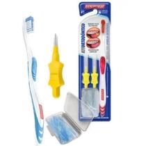 Kit Ortodontico C/Escova, Interdental, Passa Fio Dentalclean Kit Ortodontico C/Escova, Interdental, Passa Fio Dentalclean