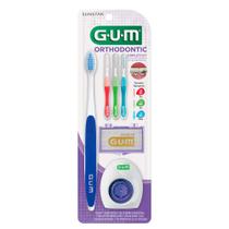 Kit Ortodôntico Gum Cores Sortidas com 1 Escova Dental, 5 Fios Ortodônticos, Cera Ortodôntica e 3 Escovas Interdentais Kit Ortodôntico Gum Cores Sortidas com 1 Escova Dental, 5 Fios Ortodônticos, Cera Ortodôntica e 3 Escovas Interdentais