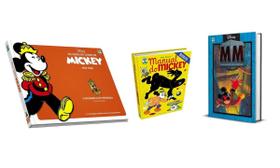 Kit Os Anos de Ouro de Mickey O Monarca de Medioka, Manual do Mickey e Mickey Mistery O Detetive das Trevas Disney Ed. Colecionador Capa Dura