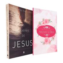 Kit Os Milagres de Jesus + Devocional Amando a Deus Rosas Aquarela