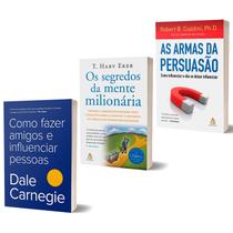 Kit Os Segredos da Mente Milionária + Como Fazer Amigos e Influenciar Pessoas + As Armas da Persuasão Kit Os Segredos da Mente Milionária + Como Fazer Amigos e Influenciar Pessoas + As Armas da Persuasão