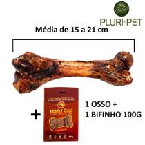 Kit - Osso Suino + Bifinho Kidelici Osso - Sabor Carne - 100g