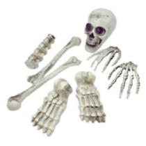 kit ossos 16 peças esqueleto crânio enfeite halloween jardim