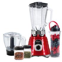 Kit Oster New Osterizer Liquidificador E Acessórios Vermelho 110V Kit Oster New Osterizer Liquidificador E Acessórios Vermelho 110V