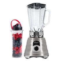 Kit Oster New Osterizer Liquidificador E Jarra Blend N Go Aço Escovado 110V