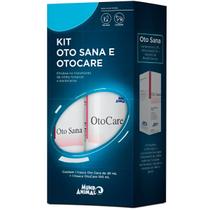 Kit Oto Sana e Otocare Tratamento de Otites Cães e Gatos