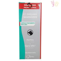 Kit Otológico Syntec Auritec 100 ml + Cipro Otic 15 g para Cães - Kit Kit Otológico Syntec Auritec 100 ml + Cipro Otic 15 g para Cães - Kit
