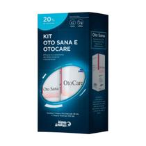 Kit Otosana 20ml + Otocare 100ml Tratamento Otite Caes Gatos