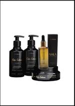 kit ouro indiano Grankéra (shampoo 300ml, suplemento 300ml, máscara 300gr, óleo de Amla 60ml)