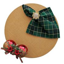 Kit Ouro Natal 12 Lugares Capa Sousplat Guardanapo Anel PG Kit Ouro Natal 12 Lugares Capa Sousplat Guardanapo Anel PG