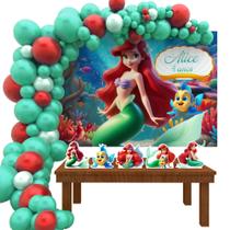 Kit Ouro PERSONALIZADO Ariel Pequena Sereia 3D -IMPAKTO VISUAL