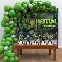 Kit Ouro Personalizado Festa Aniversário Homem Verde 01 -IMPAKTO VISUAL