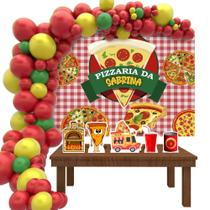 Kit Ouro PERSONALIZADO Festa Aniversário Pizzaria Com Nome-IMPAKTO VISUAL